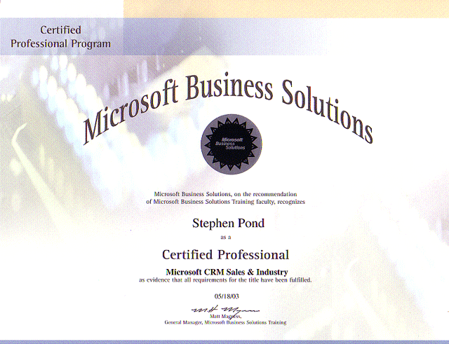 microsoft sales certification